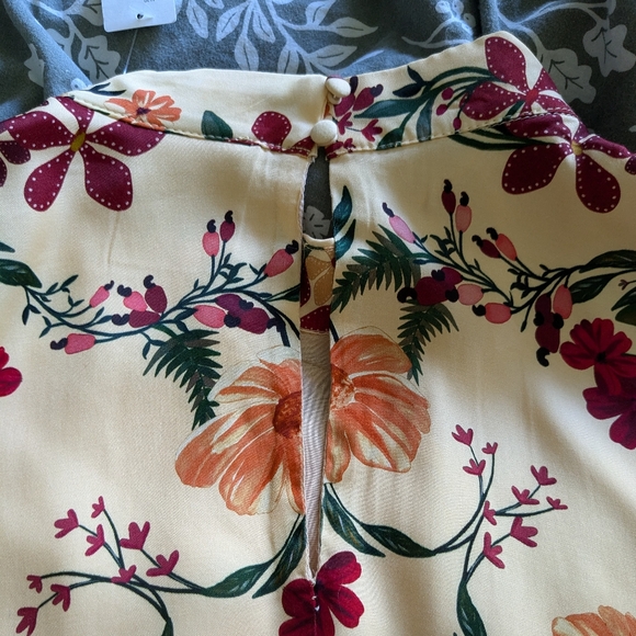 💛🏵️ Farm Rio 100% Viscose Floral Long-Sleeve Cutout Maxi Dress, M, NWT - Picture 13 of 17